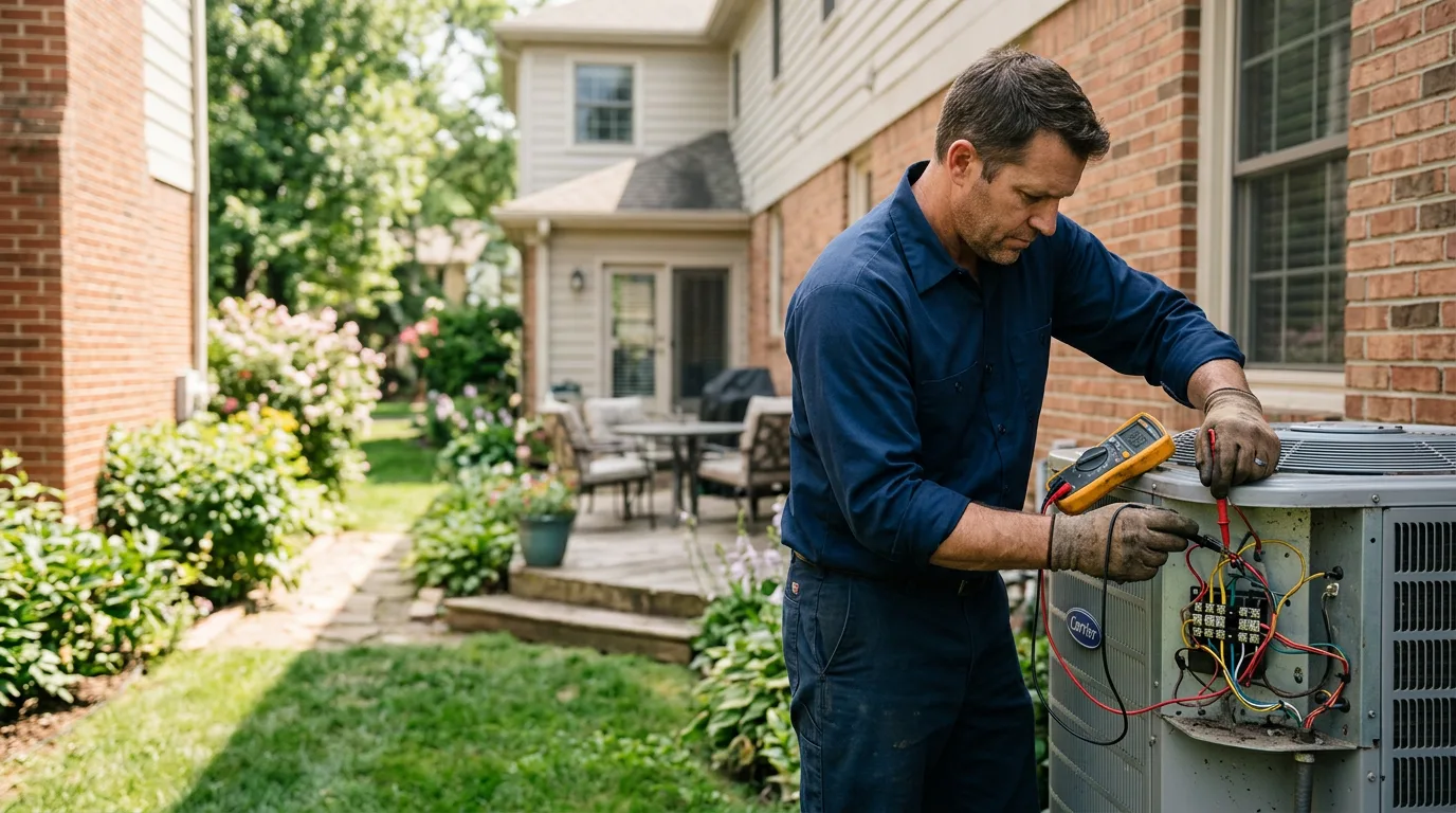 HVAC technician working near Caruthers, CA